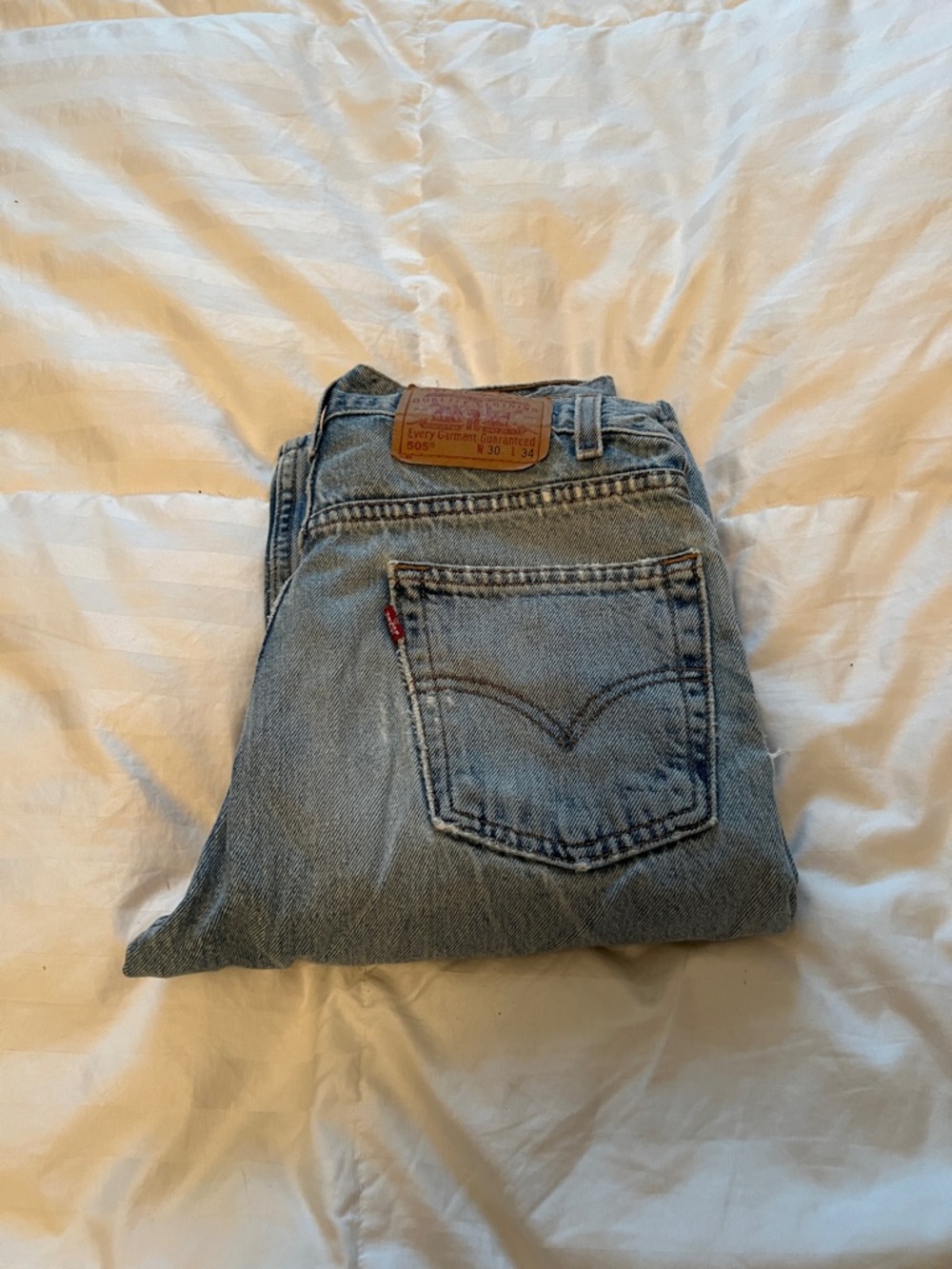 Vintage 505 regular fit straight leg 30 x 34 Levi's Men's Blue  Jeans